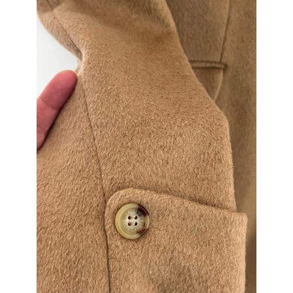 Lauren Ralph Lauren Wool Blend Single Breasted Reefer Overcoat Camel Women's 12 - Picture 5 of 11